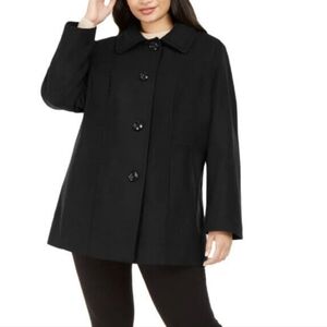 Vintage Marvin Richards Black Wool Cashmere Blend Peacoat Women’s Large |Classic